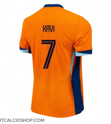 Olanda Xavi Simons #7 Prima Maglia Europei 2024 Manica Corta